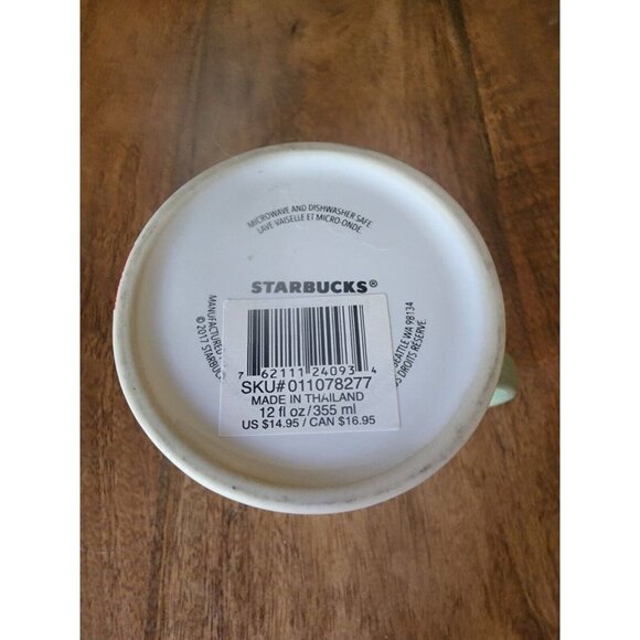 2017 Starbucks Holiday Christmas Tree Triangle Coffee Cup Tea Mug 12oz - Picture 8 of 8